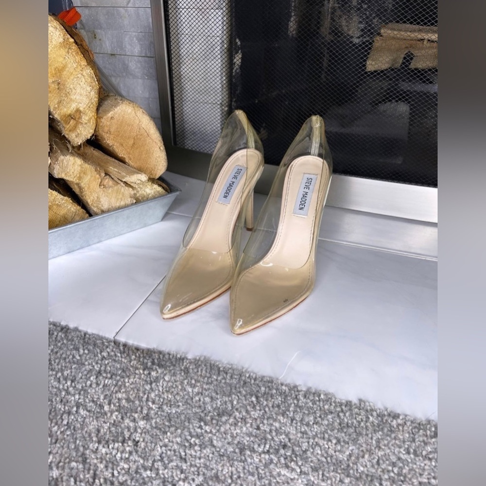 Steve Madden, 8, clear heels